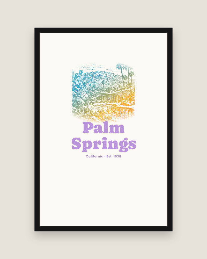 Palm Springs Modern Oasis Matte Poster