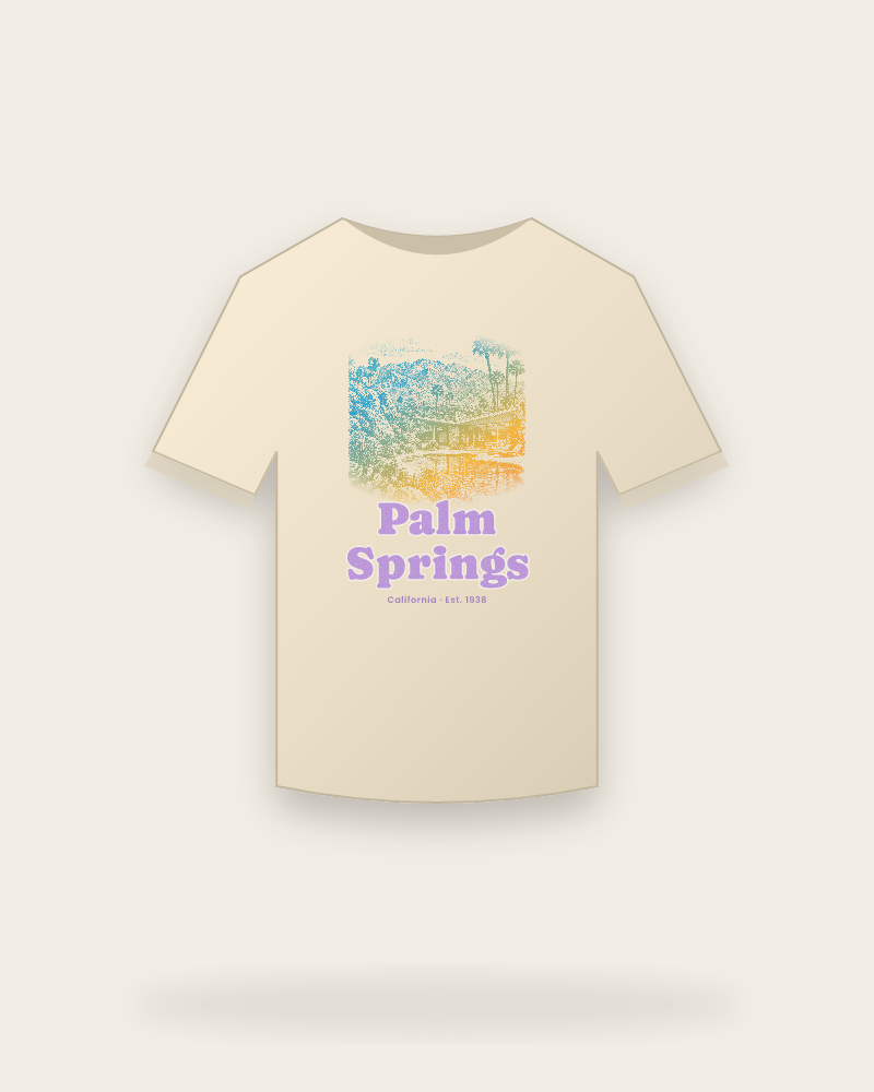Palm Springs Modern Oasis Organic Cotton Tee