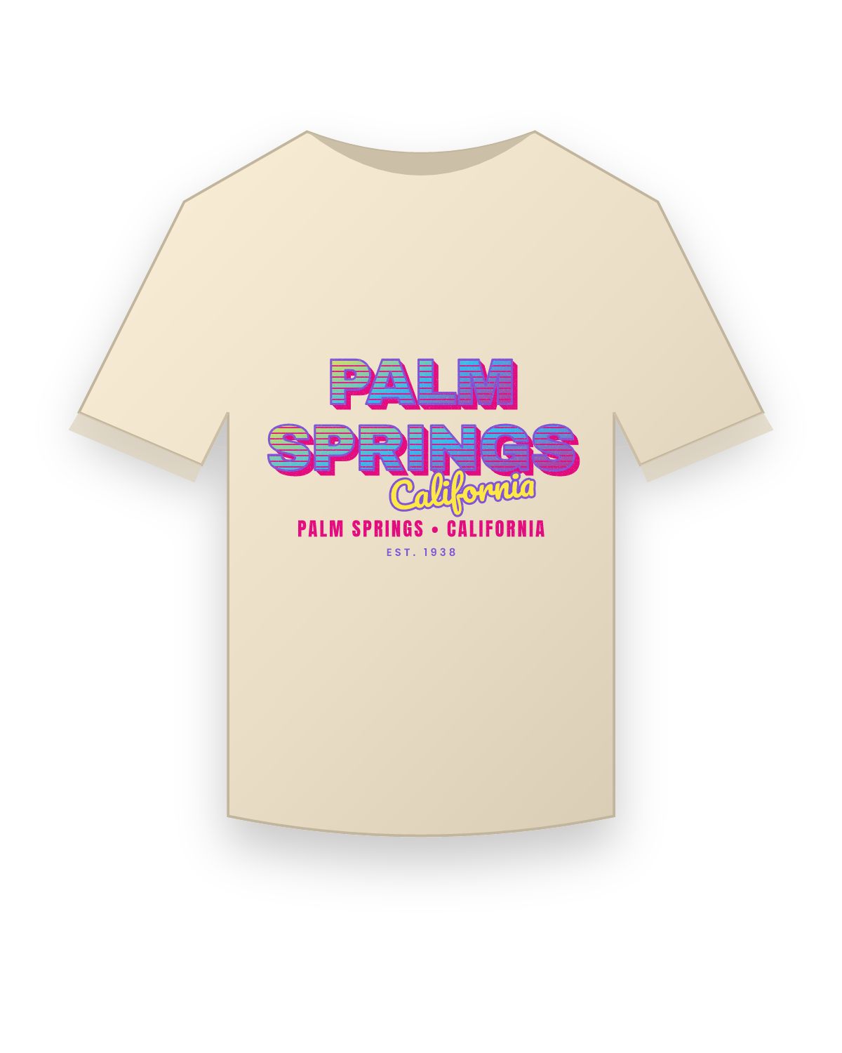 Palm Springs Music TV Organic Cotton Tee in Natural