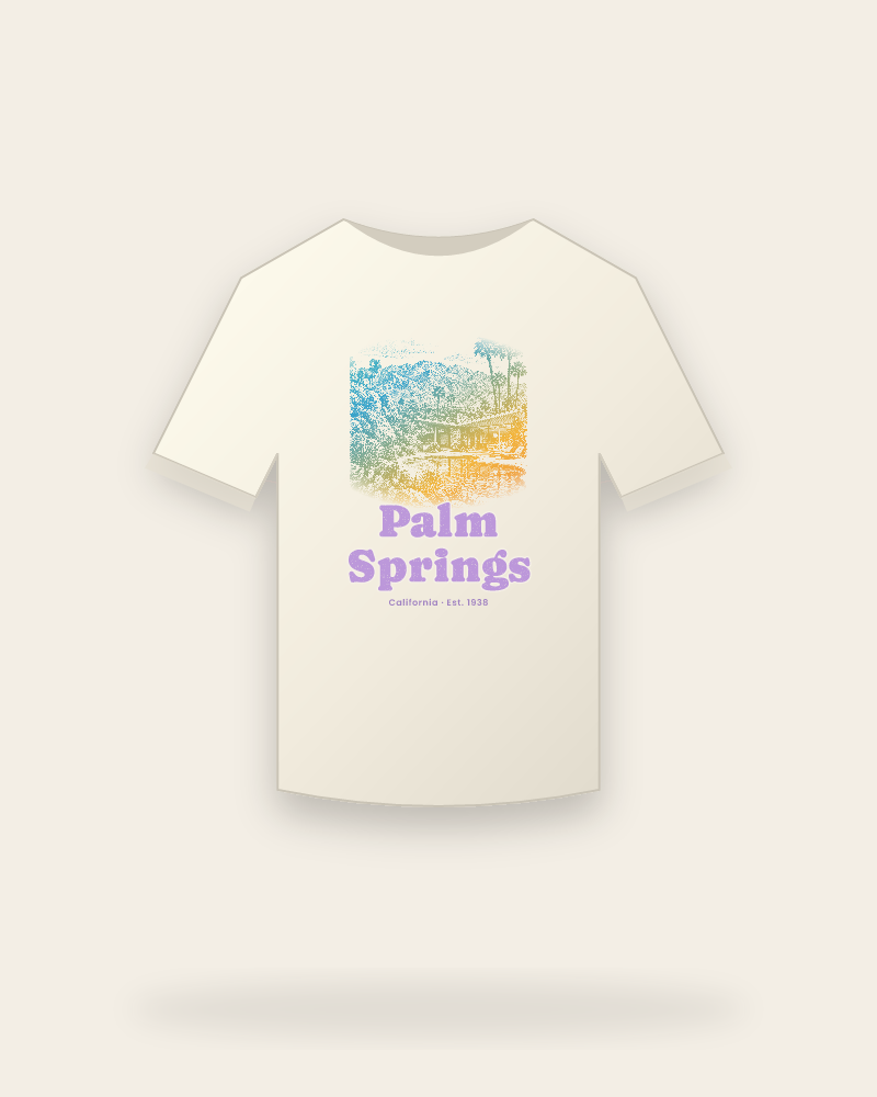 Palm Springs Modern Oasis Vintage Wash Tee