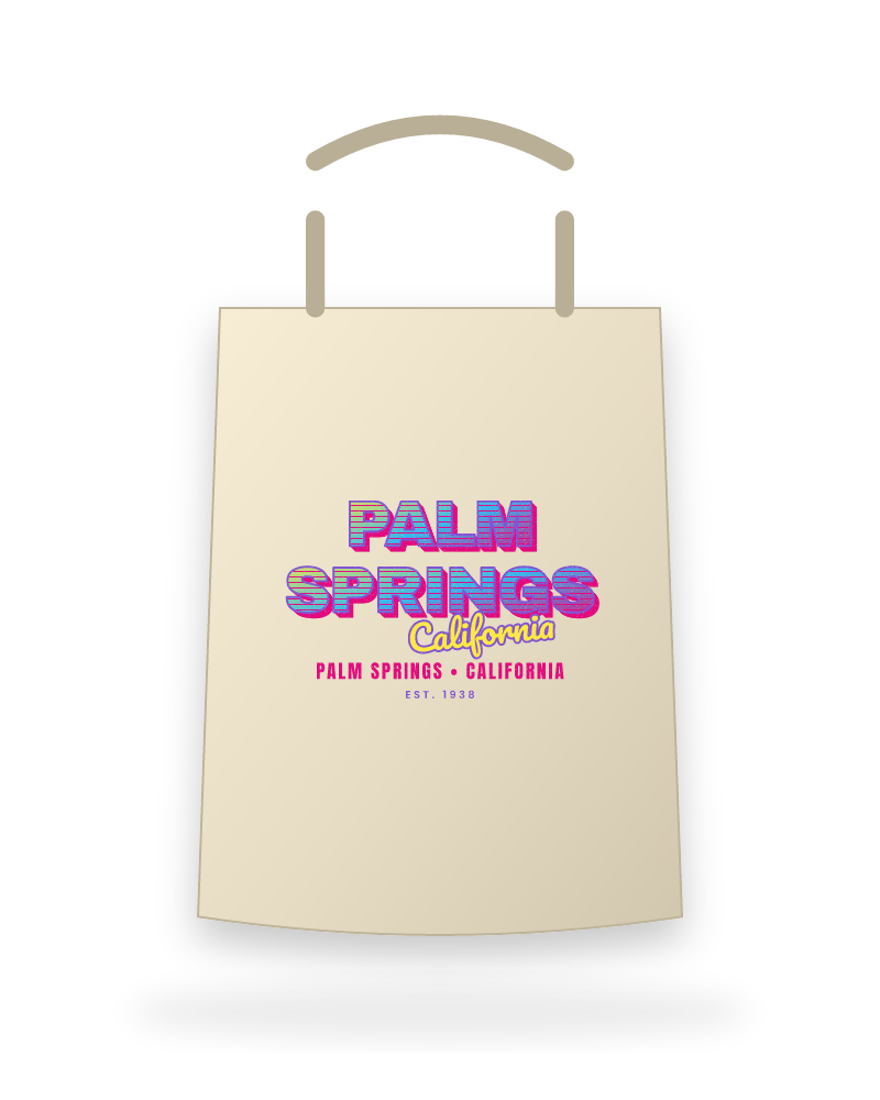 Palm Springs Music TV Canvas Tote