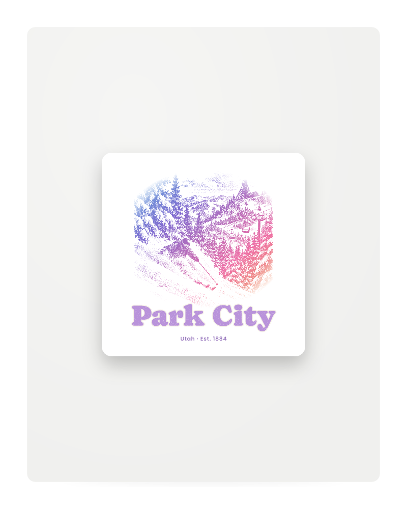 Park City Powder Day Fridge Magnet