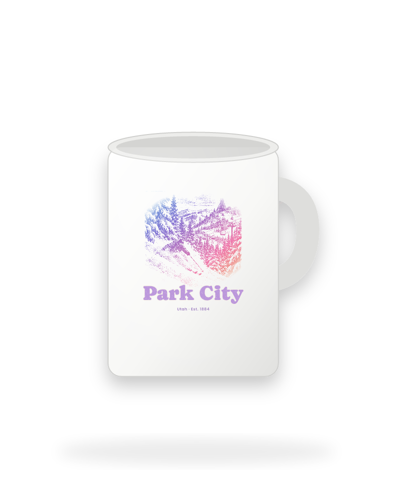 Park City Powder Day Ceramic Mug 15oz