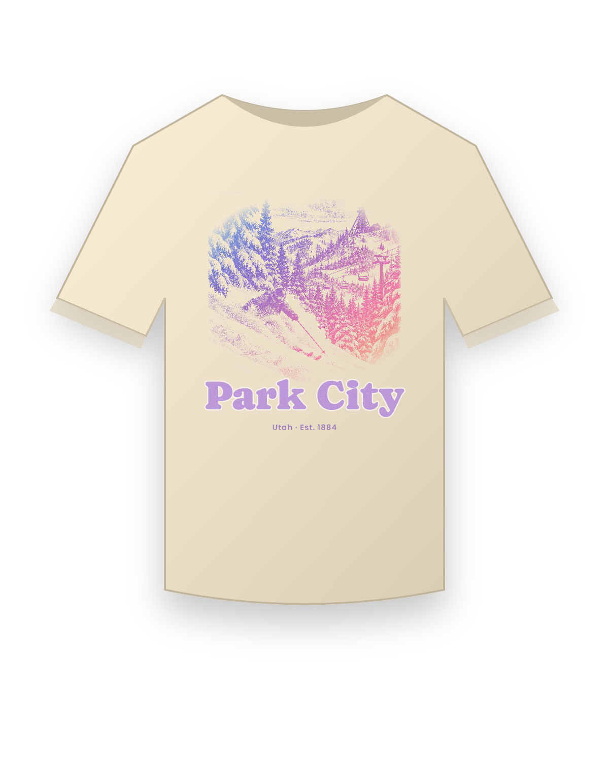 Park City Powder Day Classic Tee in Natural