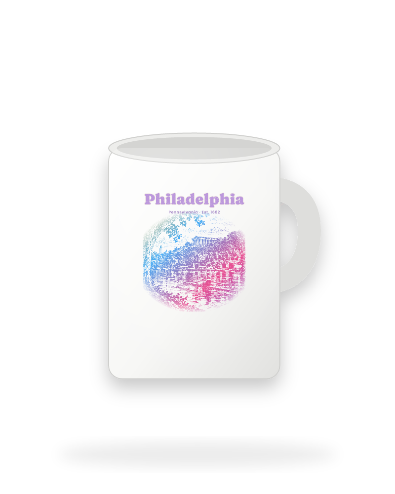 Philadelphia Boathouse Row Ceramic Mug 15oz