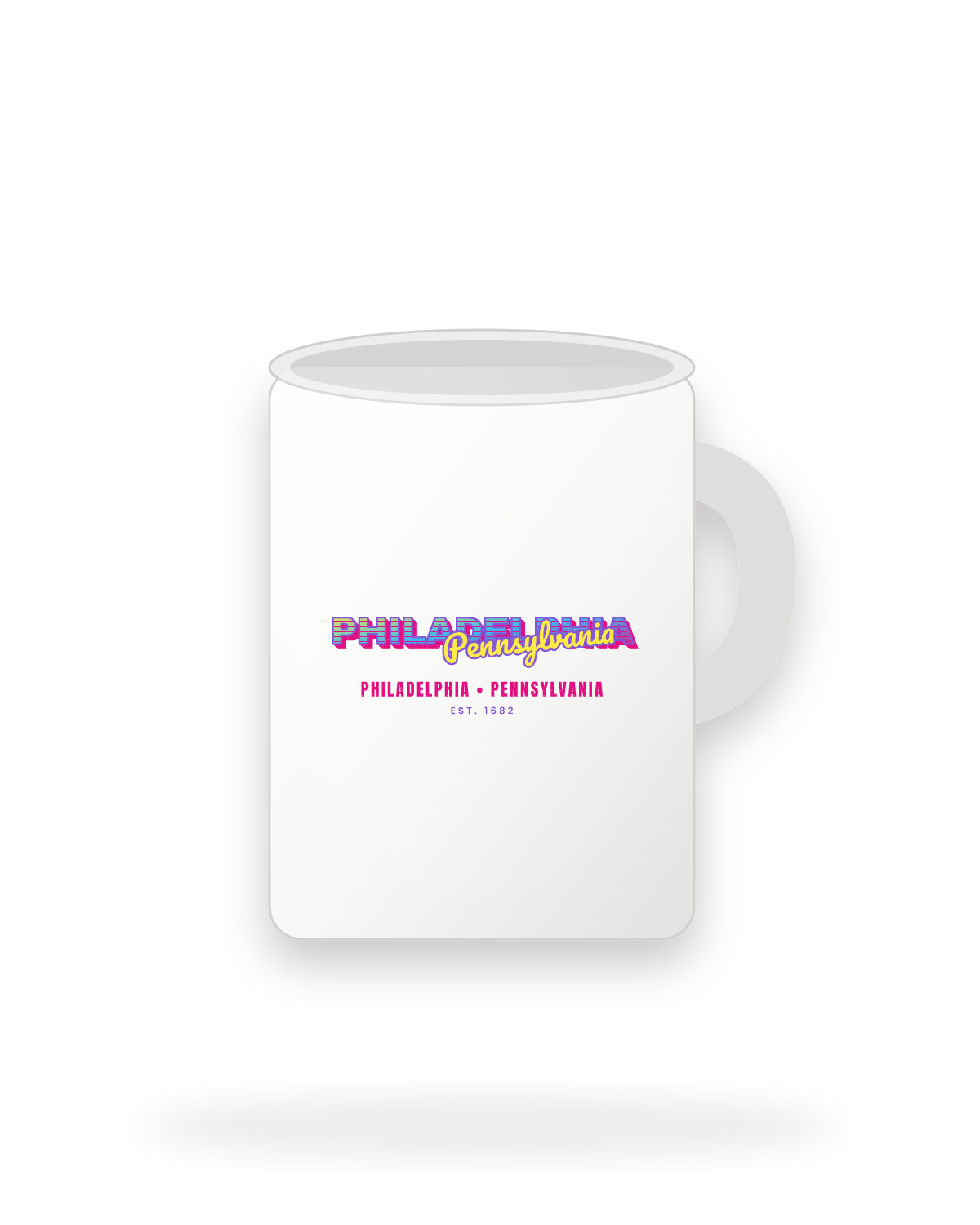 Philadelphia Music TV Ceramic Mug 15oz in White