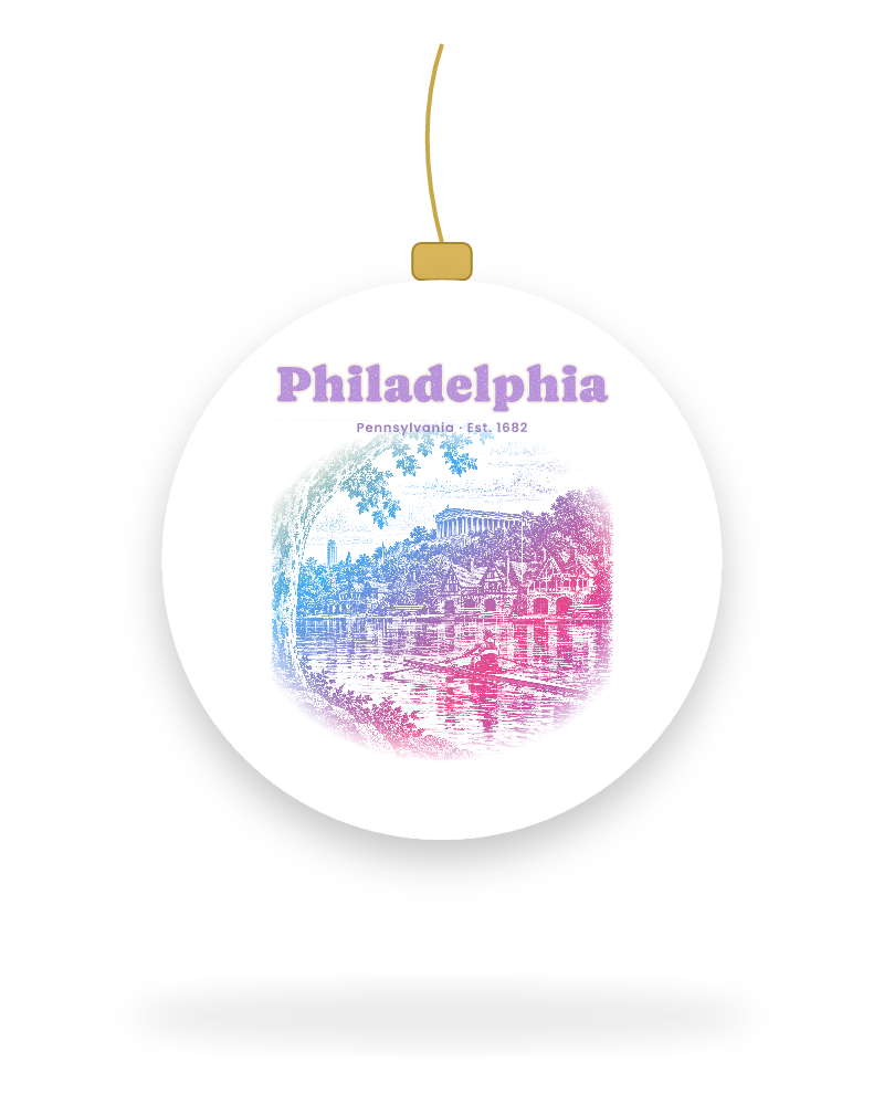 Philadelphia Boathouse Row Ceramic Ornament