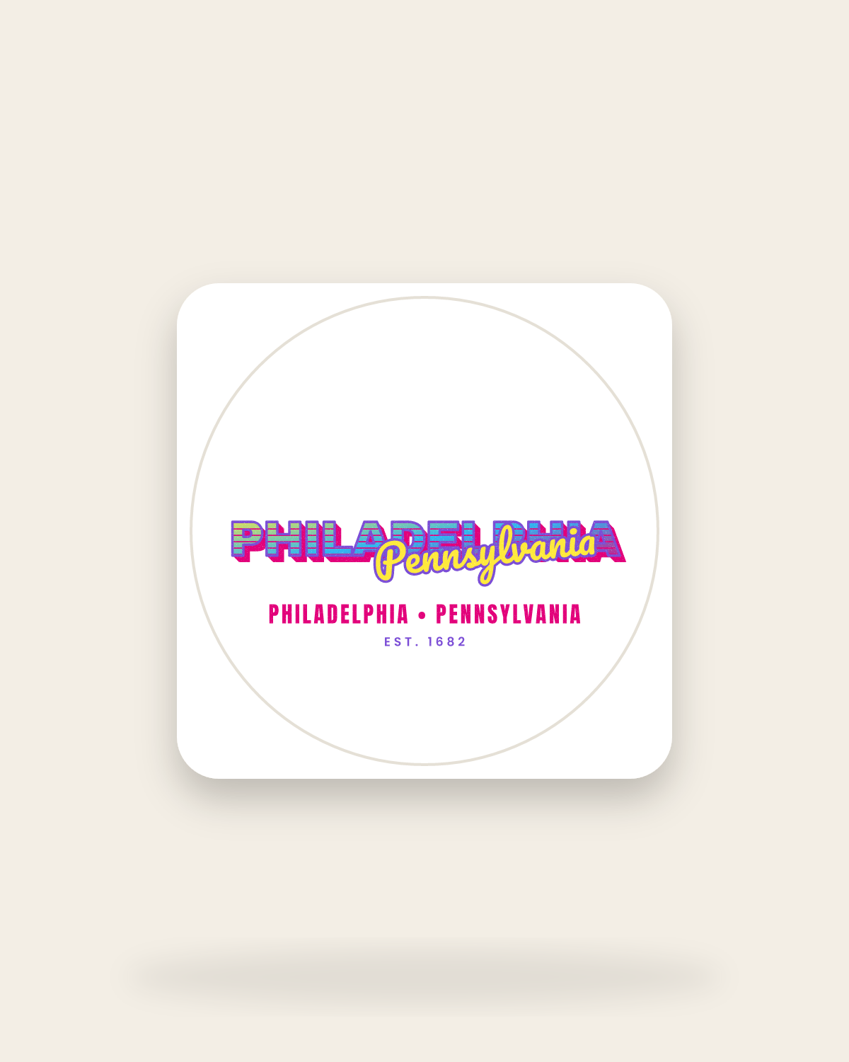 Philadelphia Music TV Kiss-Cut Sticker in White