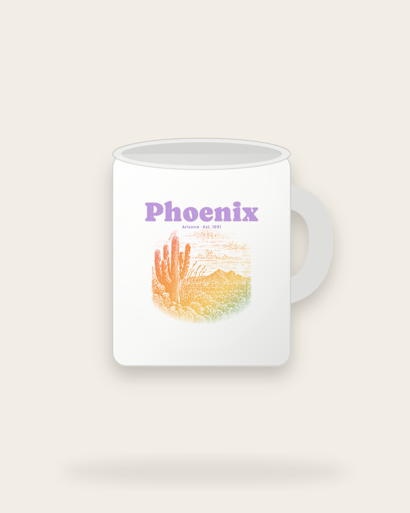 Phoenix Saguaro Sunset Ceramic Mug 11oz
