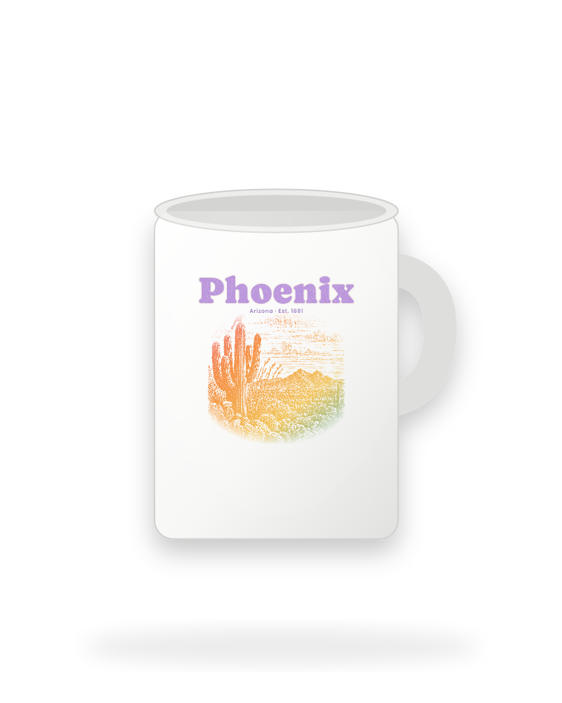 Phoenix Saguaro Sunset Ceramic Mug 15oz