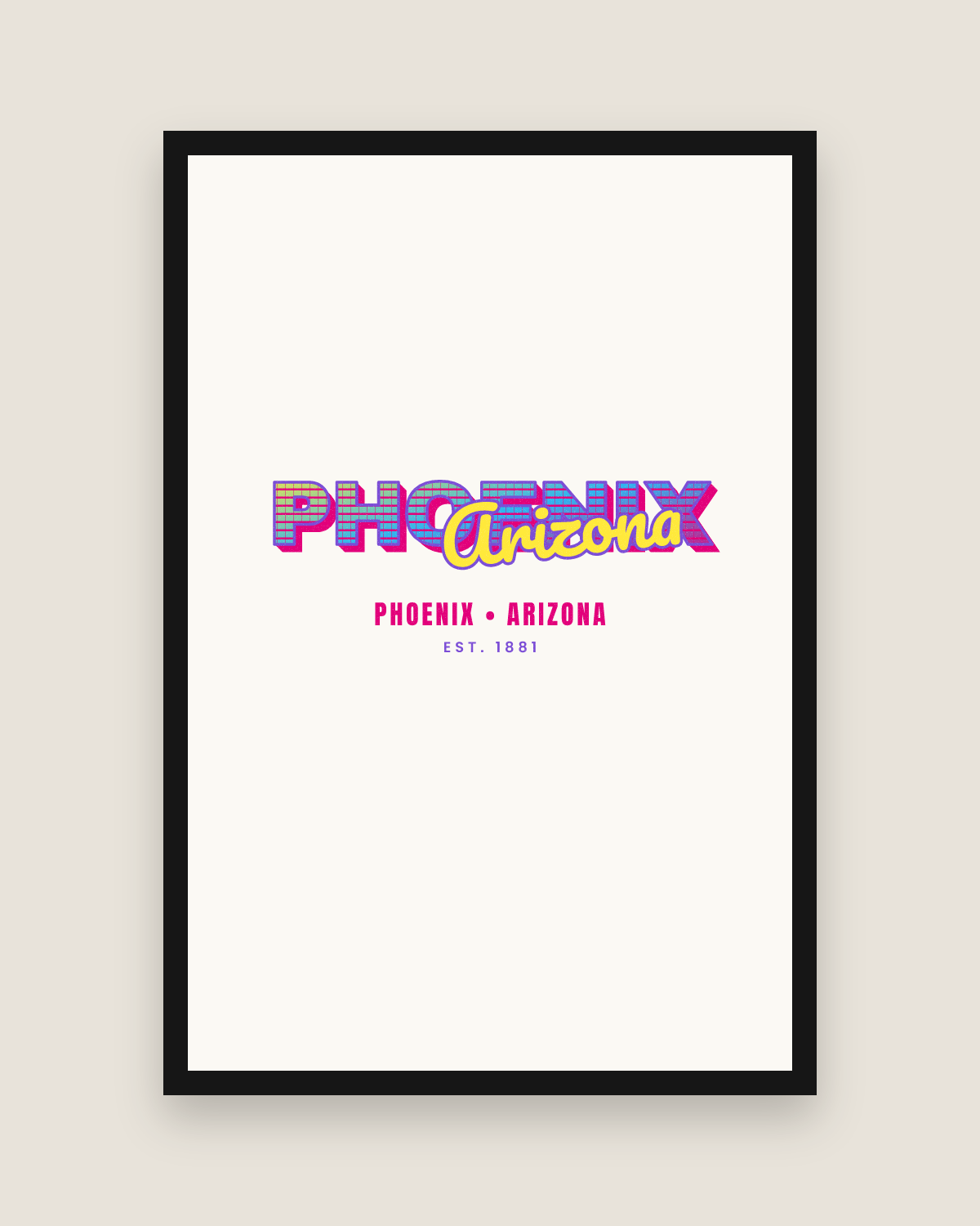 Phoenix Music TV Matte Poster in White