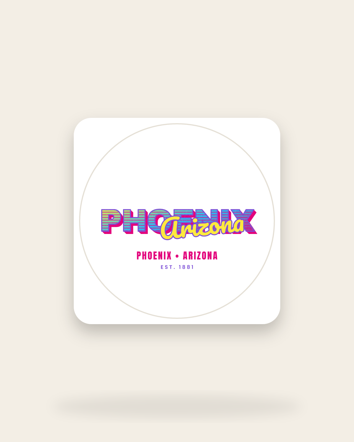 Phoenix Music TV Kiss-Cut Sticker in White