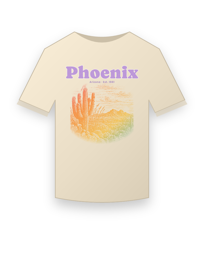Phoenix Saguaro Sunset Organic Cotton Tee