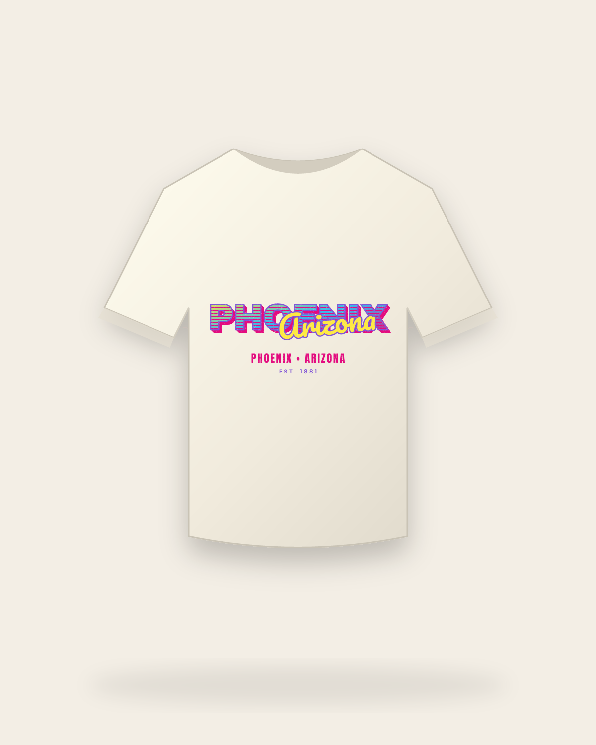 Phoenix Music TV Vintage Wash Tee in Ivory