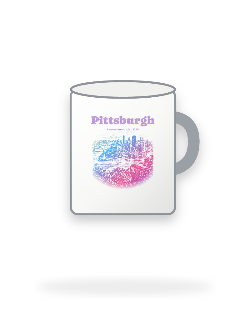 Pittsburgh Incline View Enamel Camp Mug