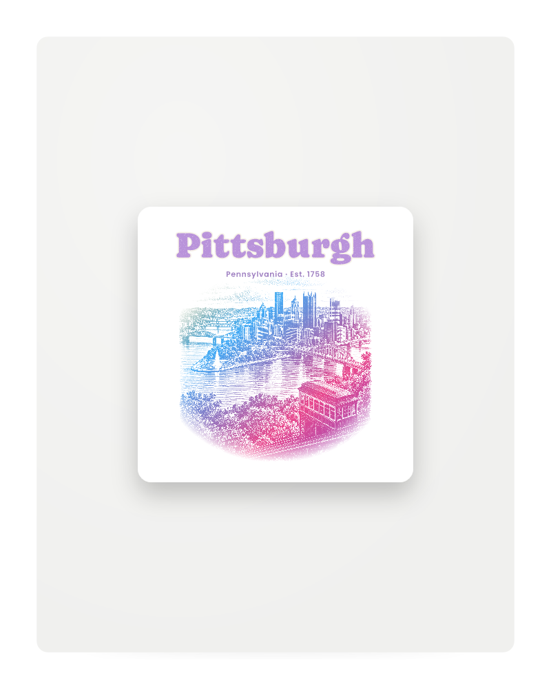 Pittsburgh Incline View Fridge Magnet