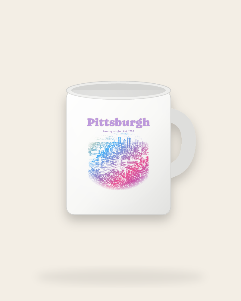 Pittsburgh Incline View Ceramic Mug 11oz