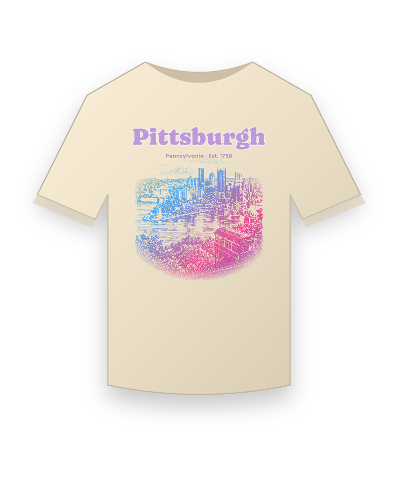 Pittsburgh Incline View Organic Cotton Tee