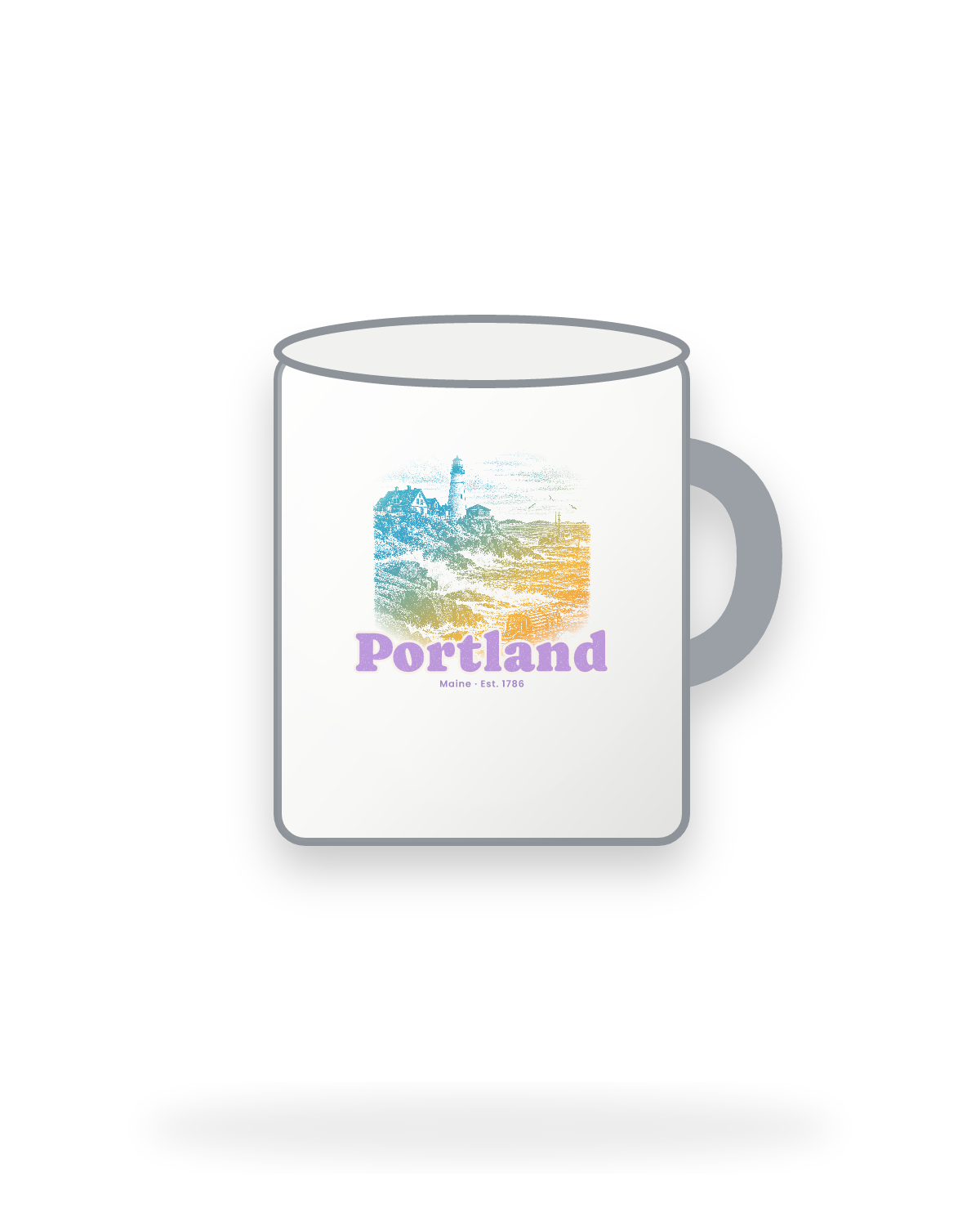 Portland Portland Head Light Enamel Camp Mug in White