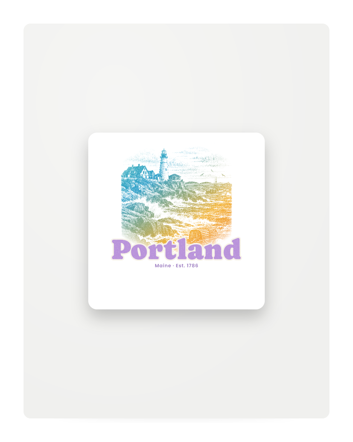 Portland Portland Head Light Fridge Magnet in White