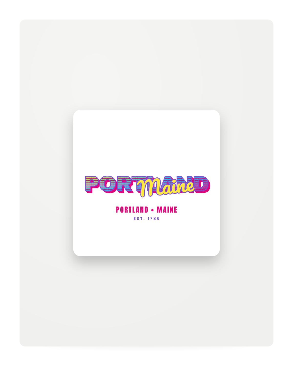 Portland Music TV Fridge Magnet in White
