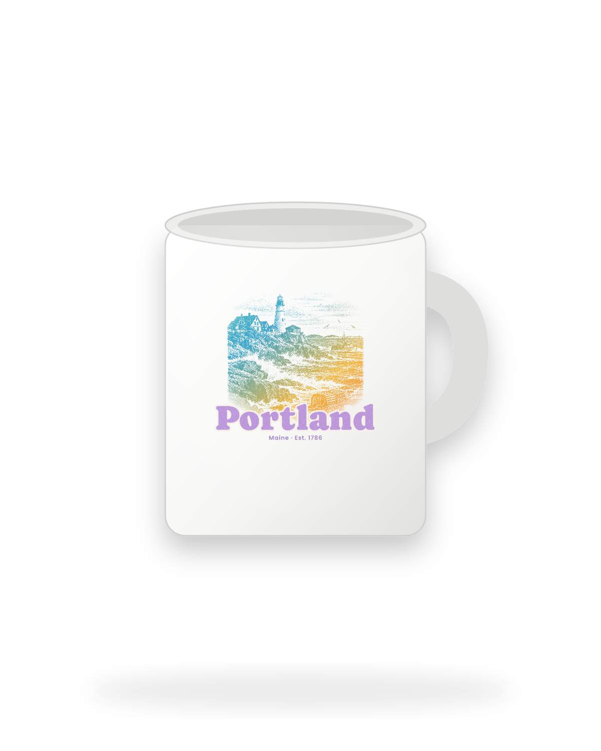 Portland Portland Head Light Ceramic Mug 11oz in White
