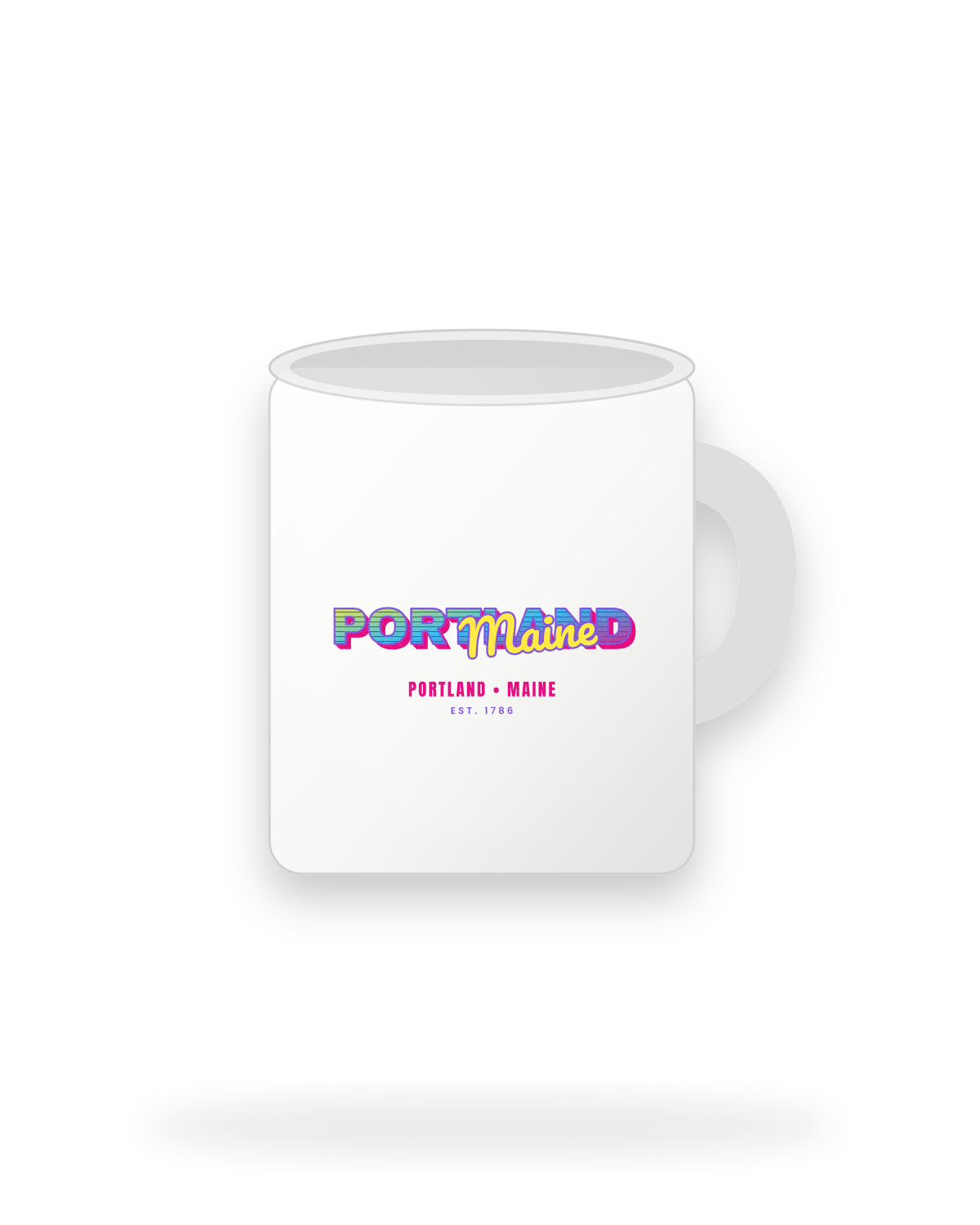 Portland Music TV Ceramic Mug 11oz in White