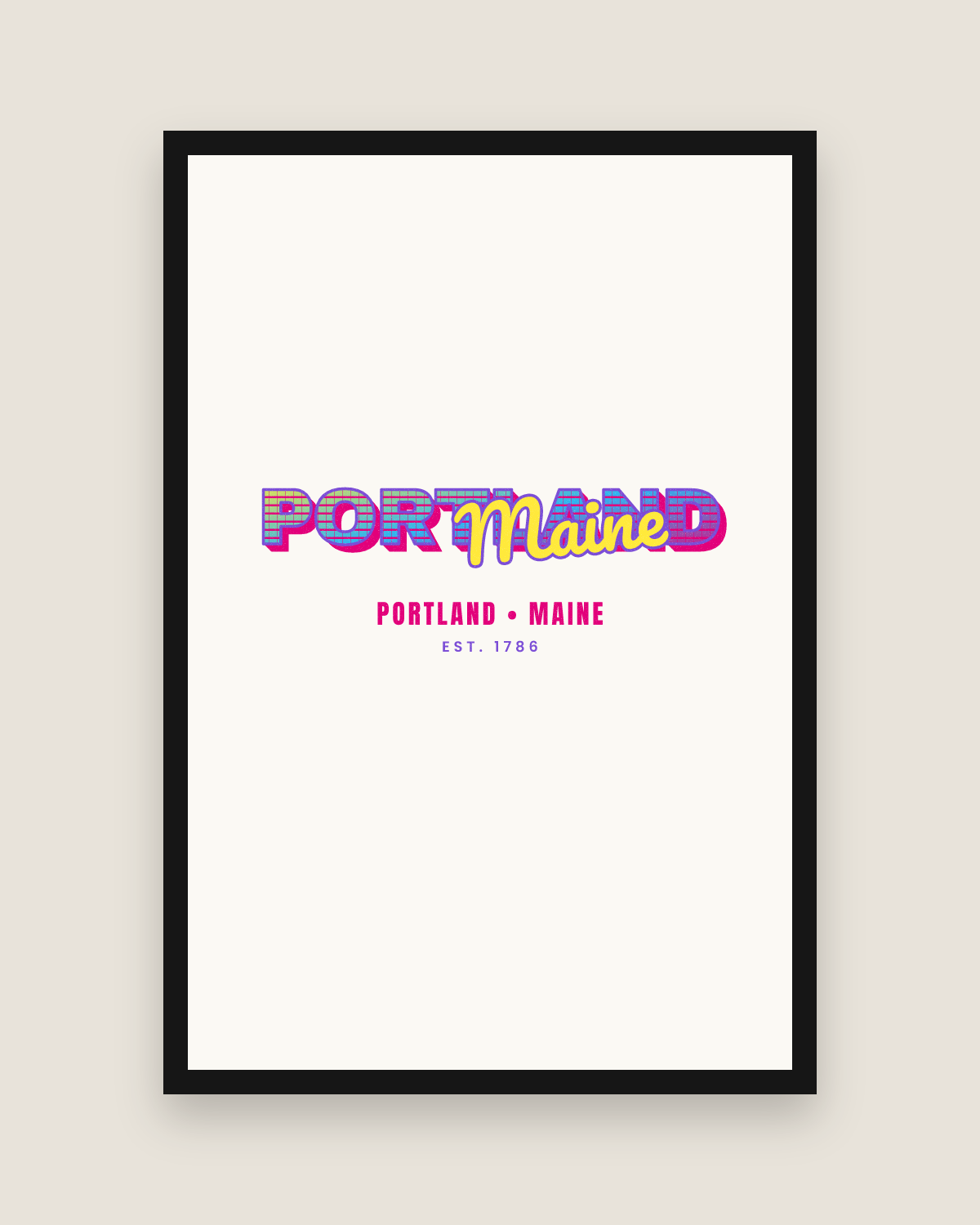Portland Music TV Matte Poster in White