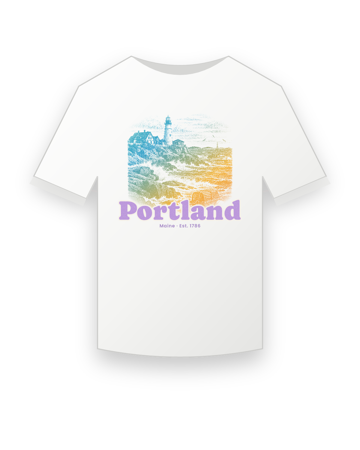 Portland Portland Head Light Youth Tee in White