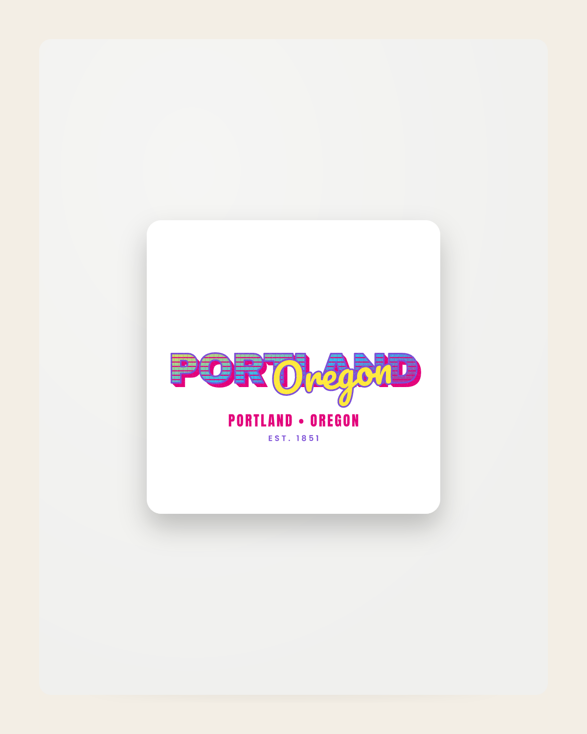 Portland Music TV Fridge Magnet in White