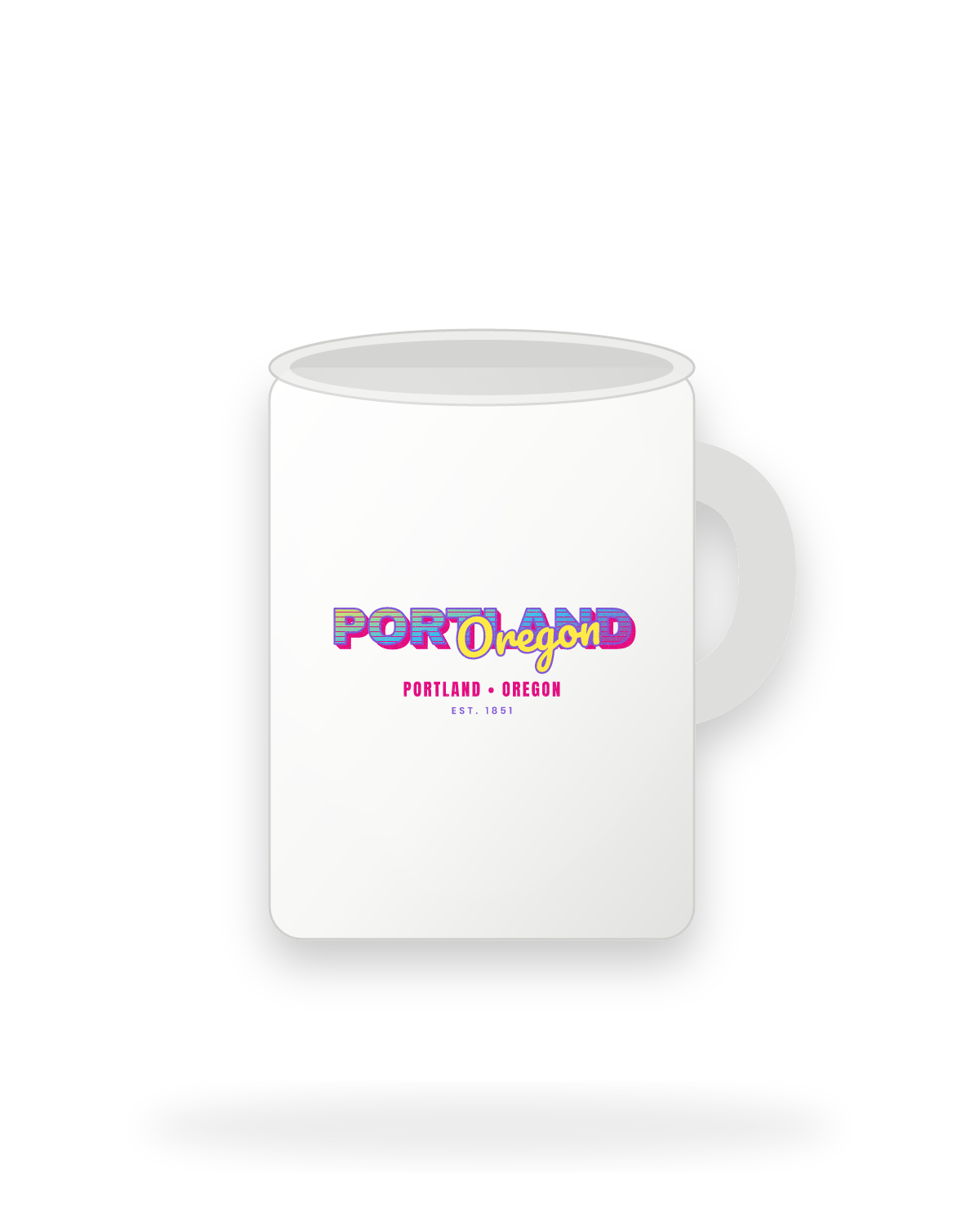 Portland Music TV Ceramic Mug 15oz in White