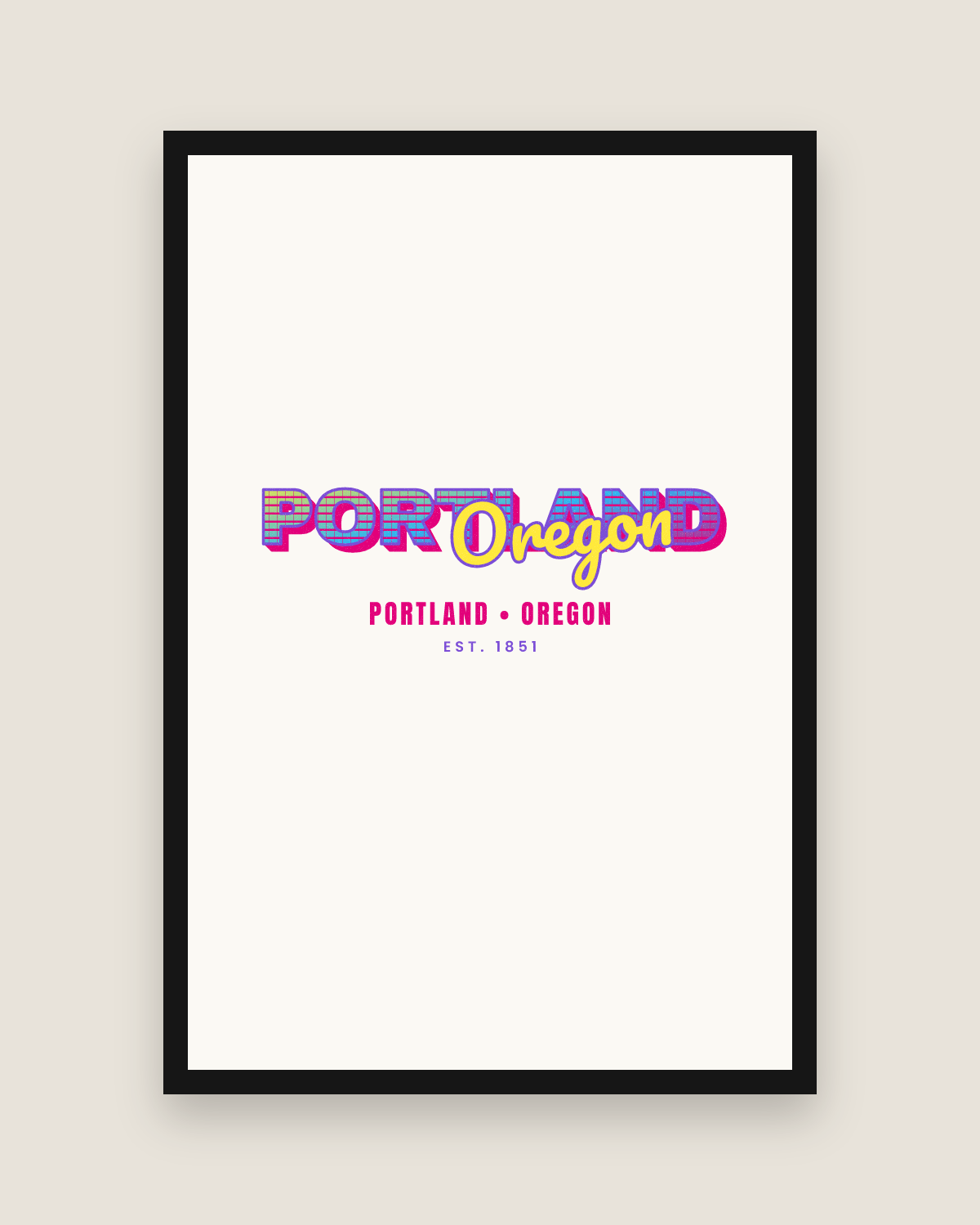 Portland Music TV Matte Poster in White