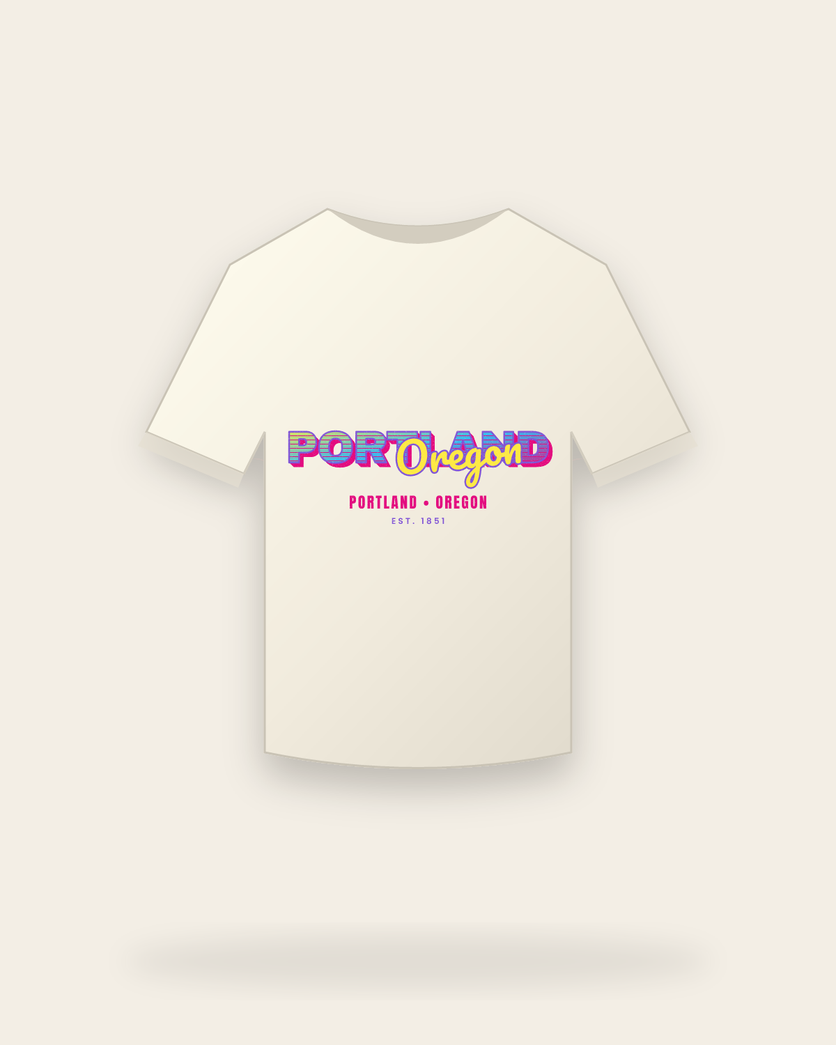 Portland Music TV Vintage Wash Tee in Ivory