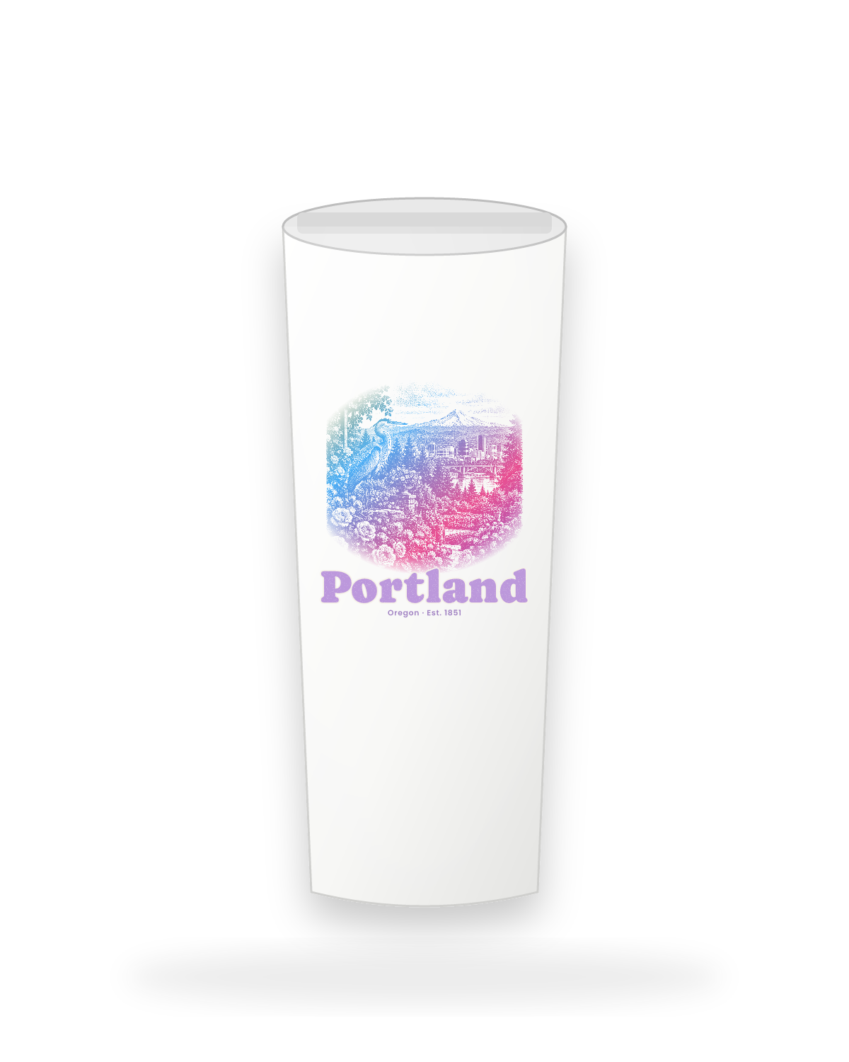 Portland Rose City Heron Insulated Tumbler 20oz in White