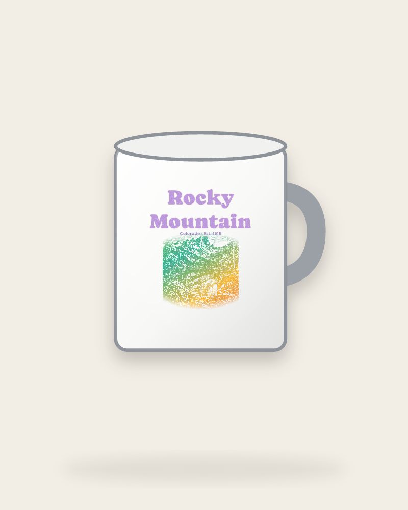 Rocky Mountain Bear Lake Enamel Camp Mug