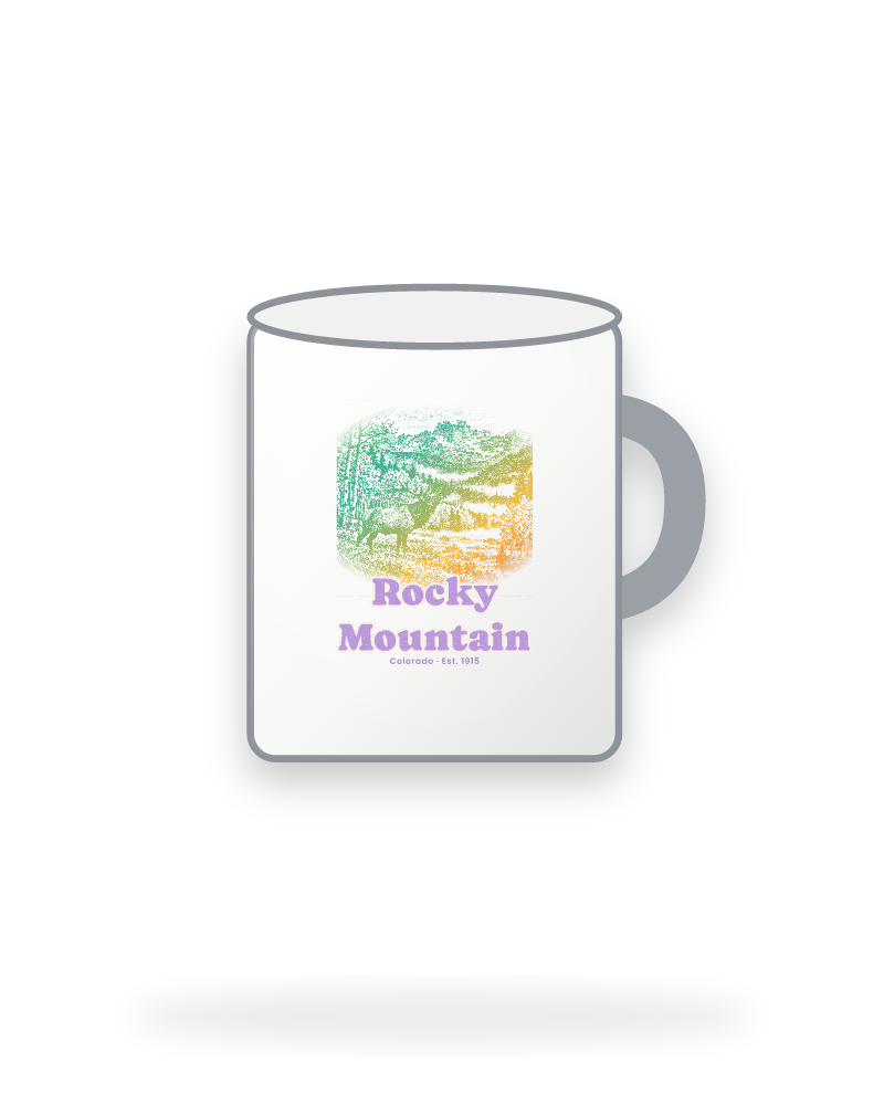 Rocky Mountain Bugling Elk Enamel Camp Mug