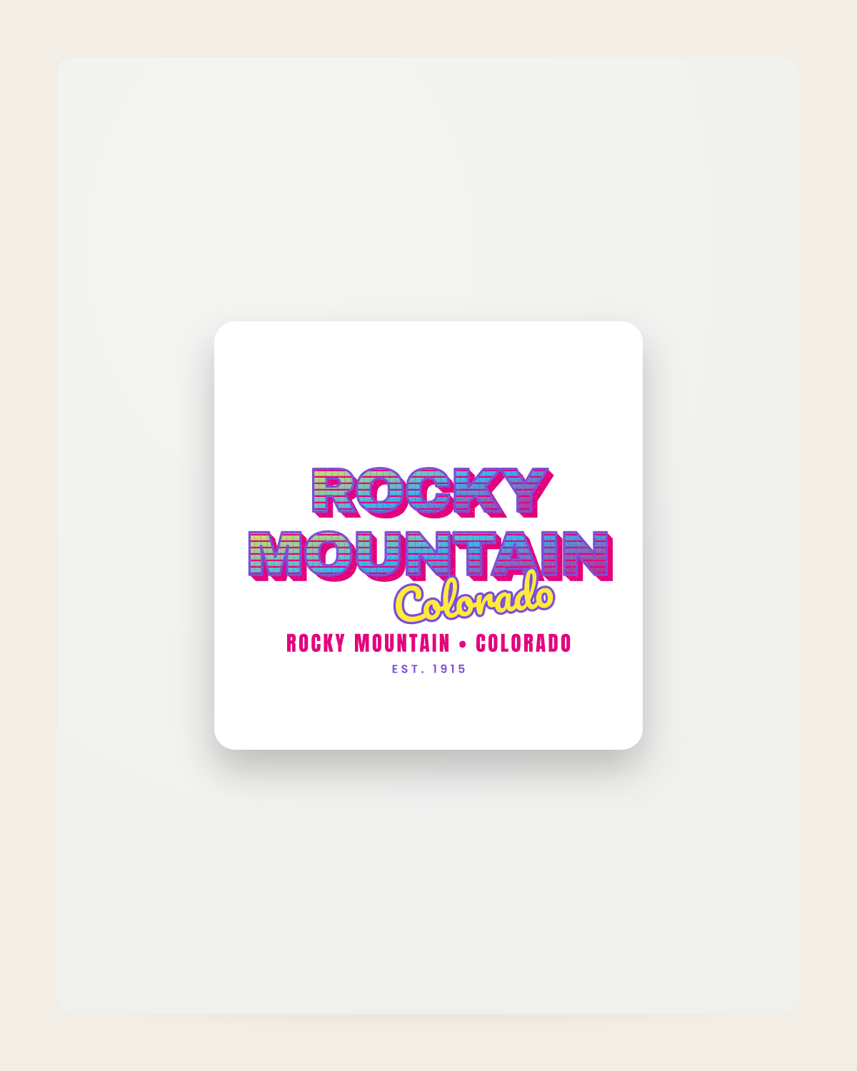 Rocky Mountain Music TV Fridge Magnet in White