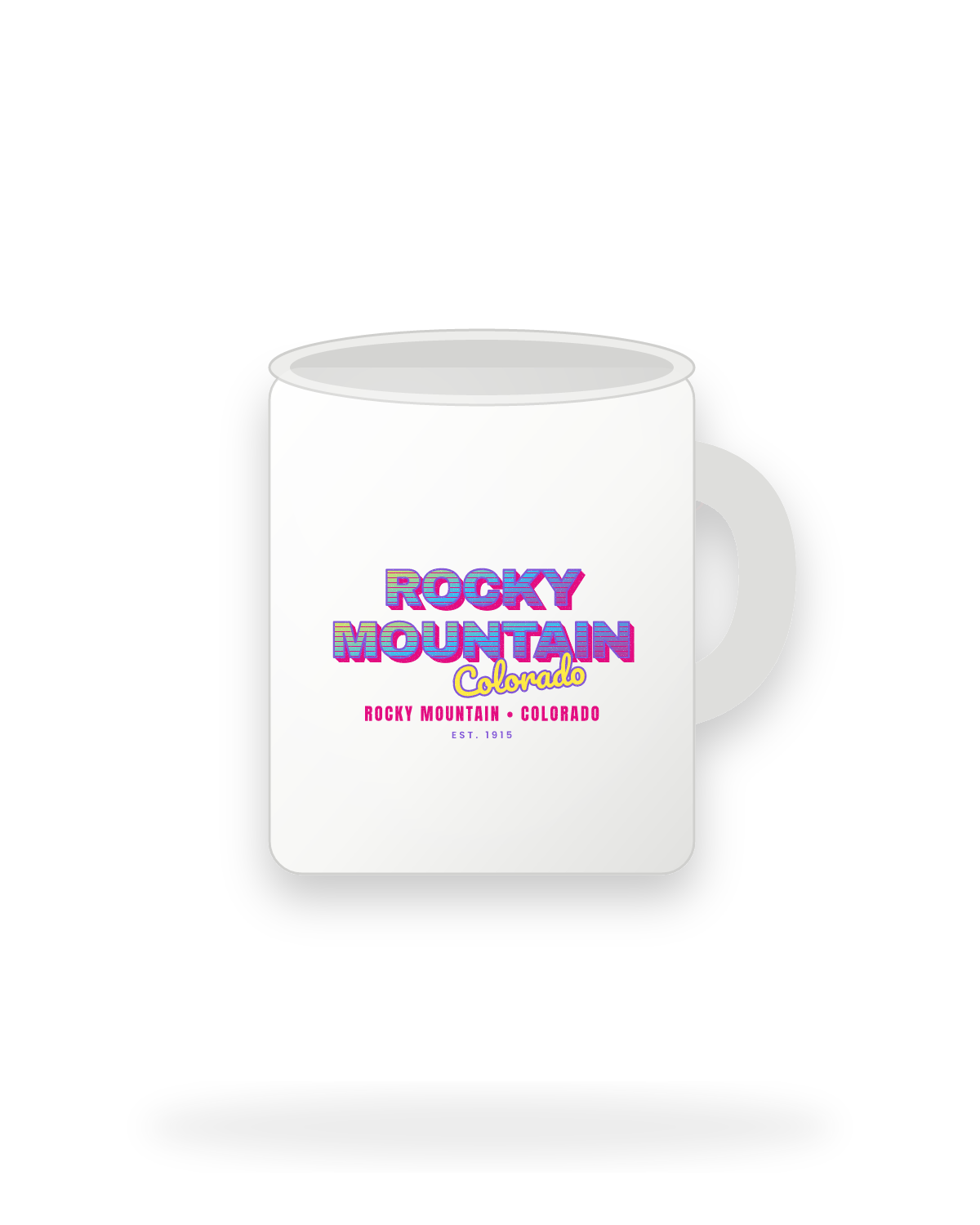 Rocky Mountain Music TV Ceramic Mug 11oz in White