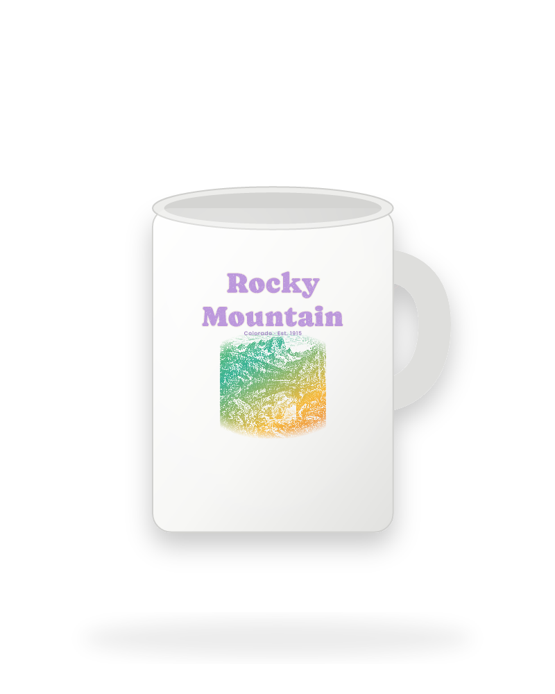 Rocky Mountain Bear Lake Ceramic Mug 15oz