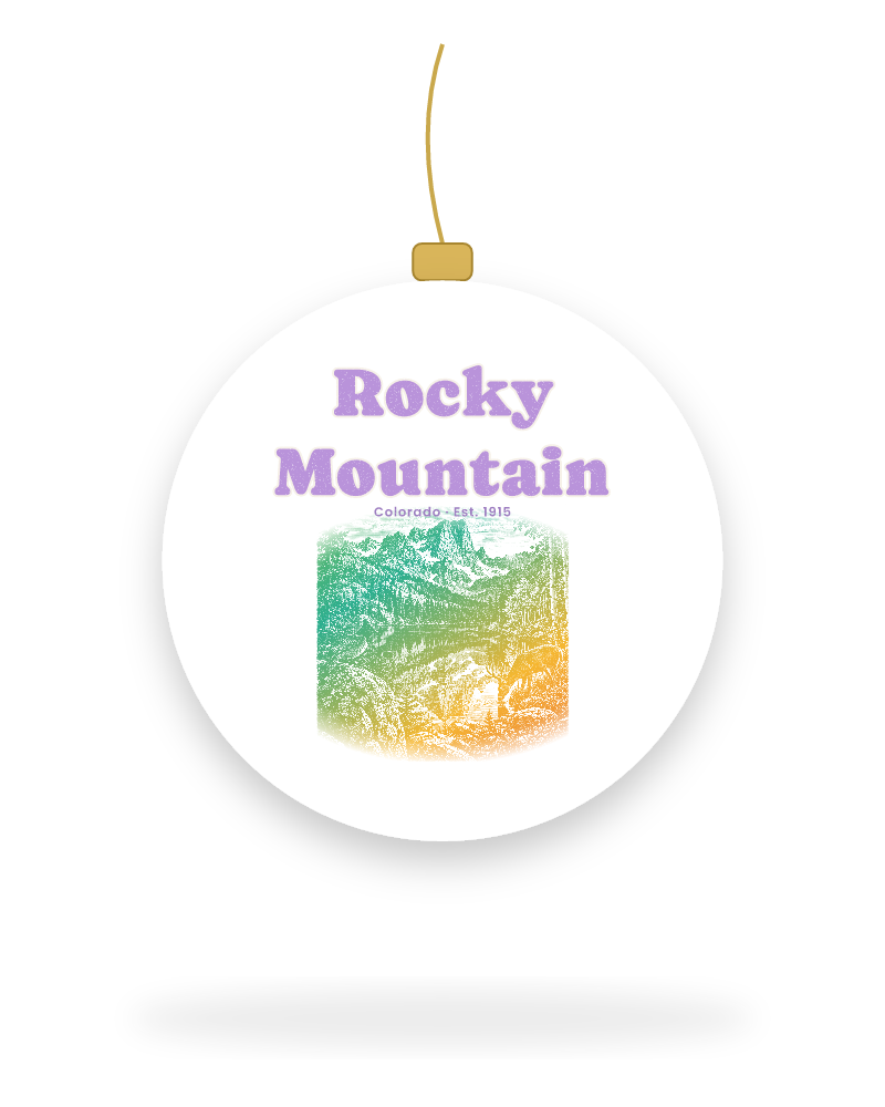 Rocky Mountain Bear Lake Ceramic Ornament