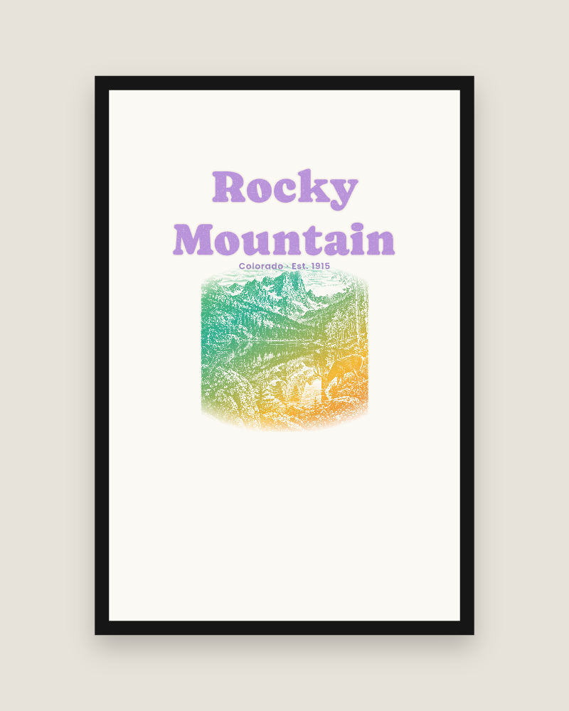 Rocky Mountain Bear Lake Matte Poster