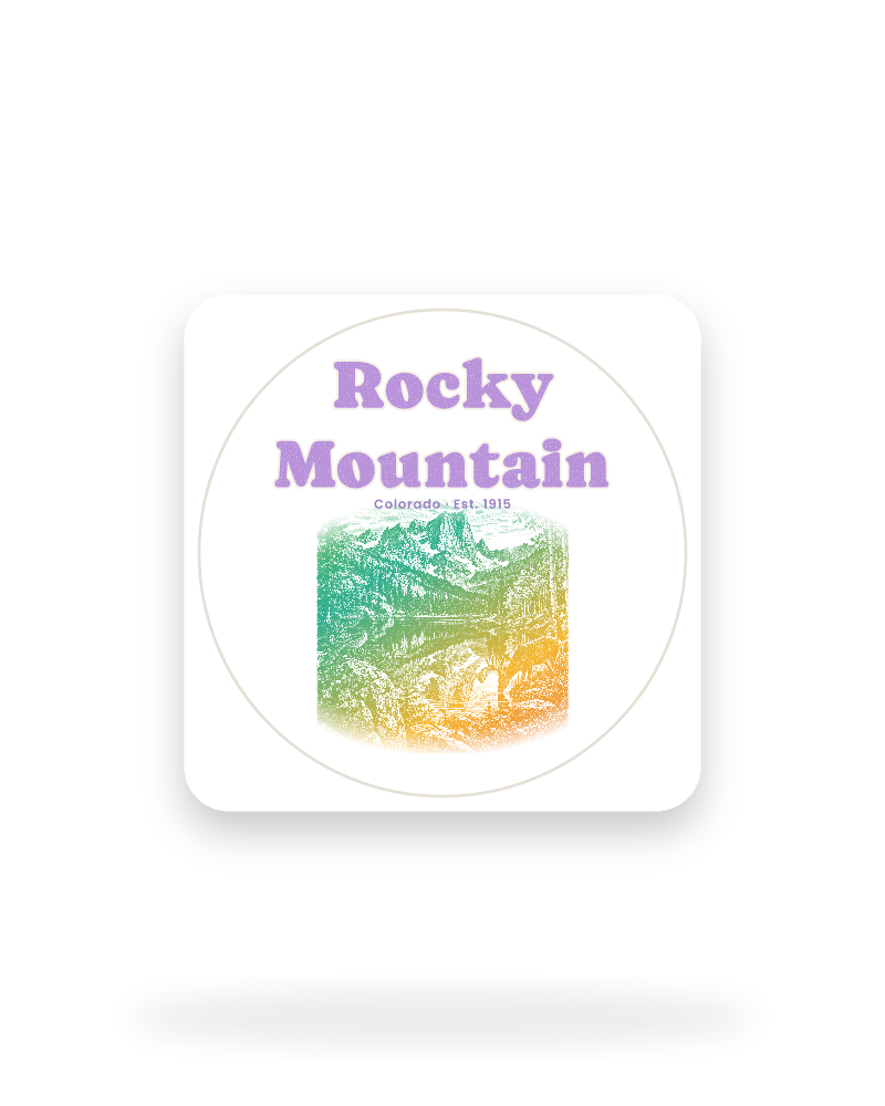 Rocky Mountain Bear Lake Kiss-Cut Sticker