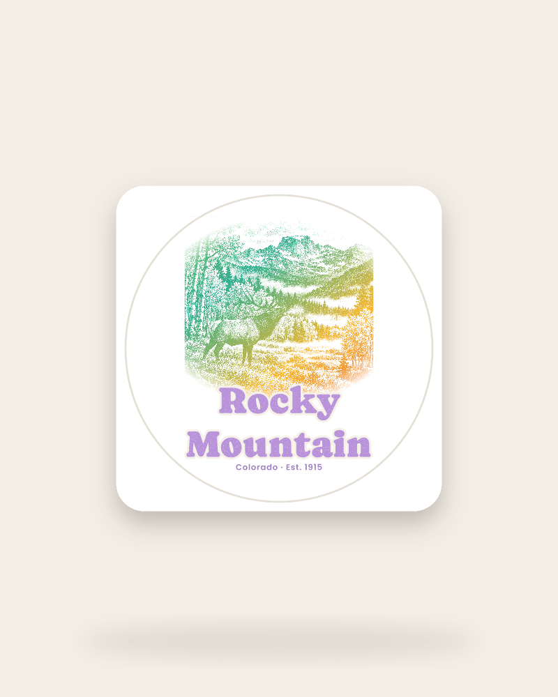 Rocky Mountain Bugling Elk Kiss-Cut Sticker