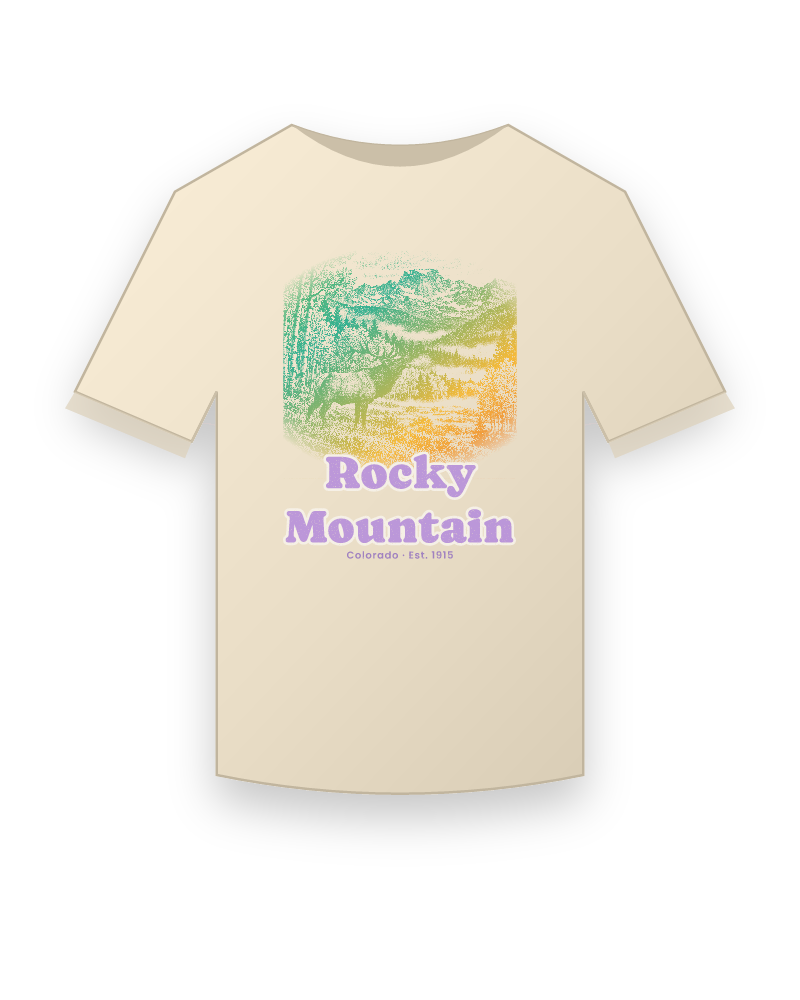 Rocky Mountain Bugling Elk Organic Cotton Tee