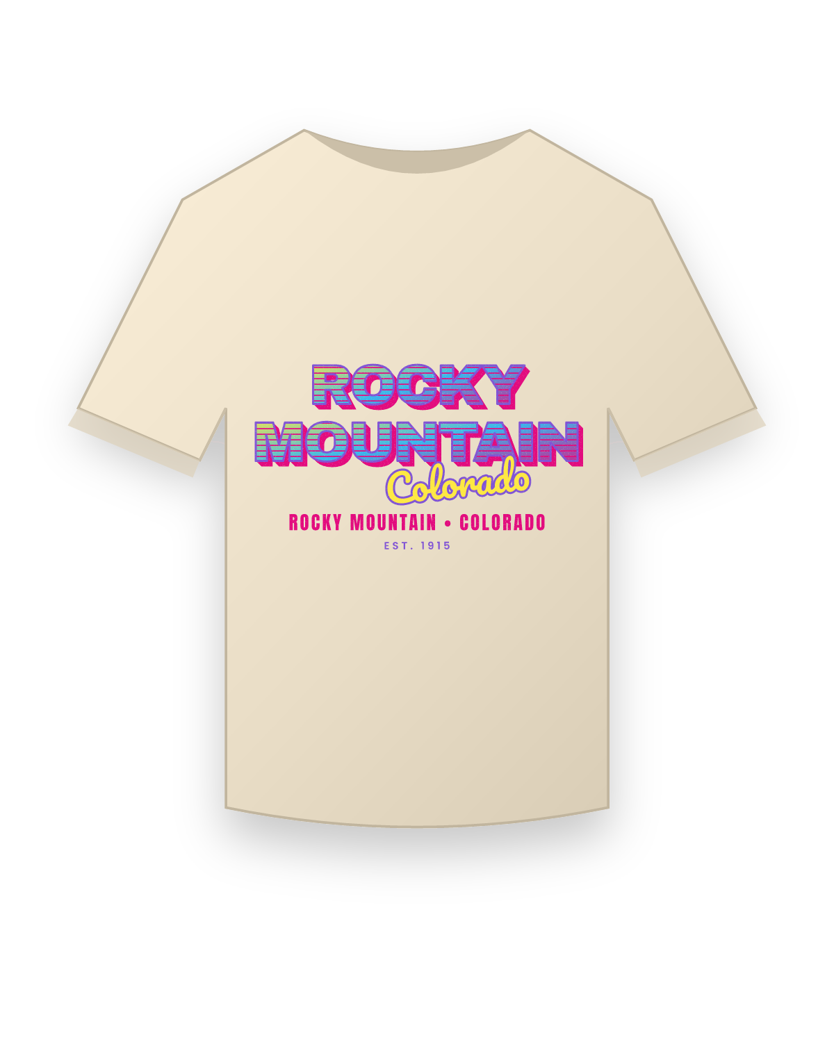 Rocky Mountain Music TV Organic Cotton Tee in Natural