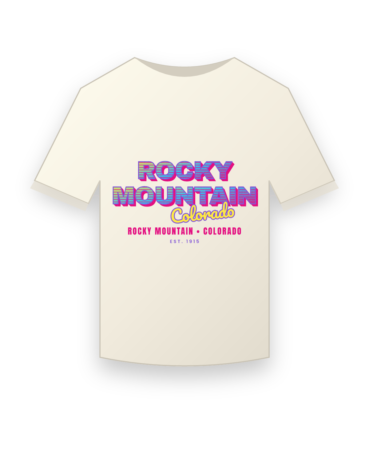 Rocky Mountain Music TV Vintage Wash Tee in Ivory