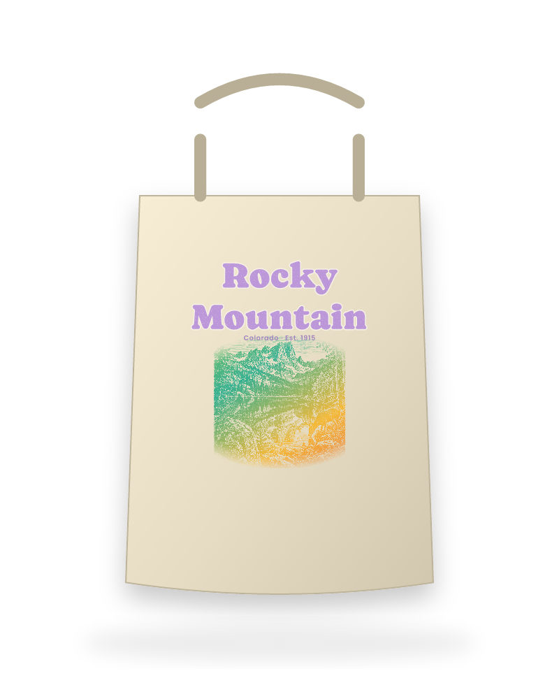 Rocky Mountain Bear Lake Canvas Tote