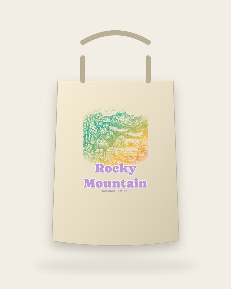 Rocky Mountain Bugling Elk Canvas Tote
