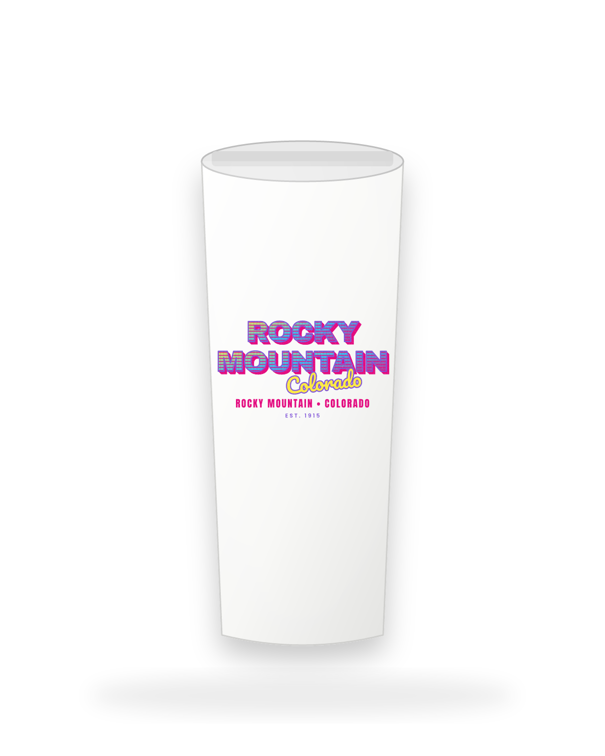 Rocky Mountain Music TV Insulated Tumbler 20oz in White