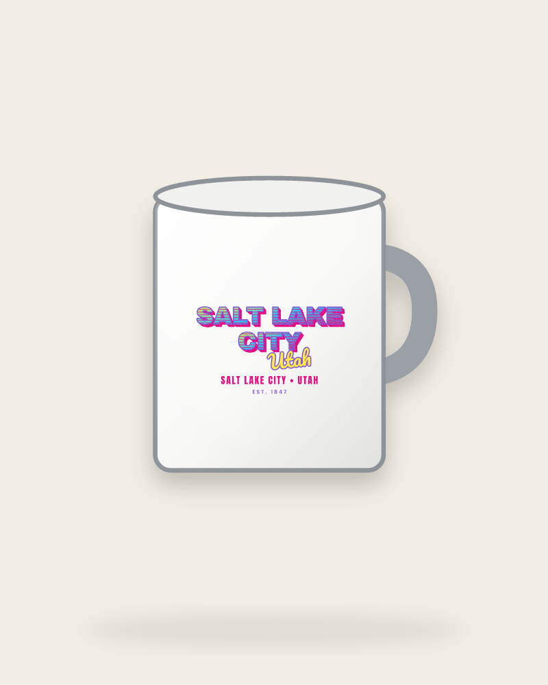 Salt Lake City Music TV Enamel Camp Mug